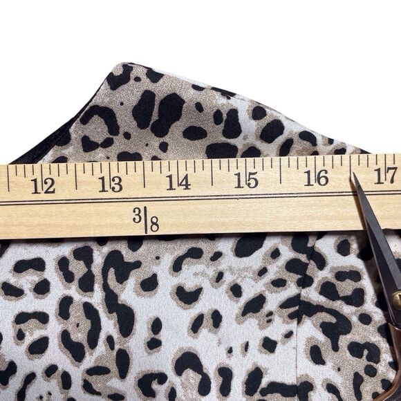 NWT ee:some Women Animal Print Shift Dress Size XL Brown Boho 3/4 Balloon Sleeve - Picture 11 of 14